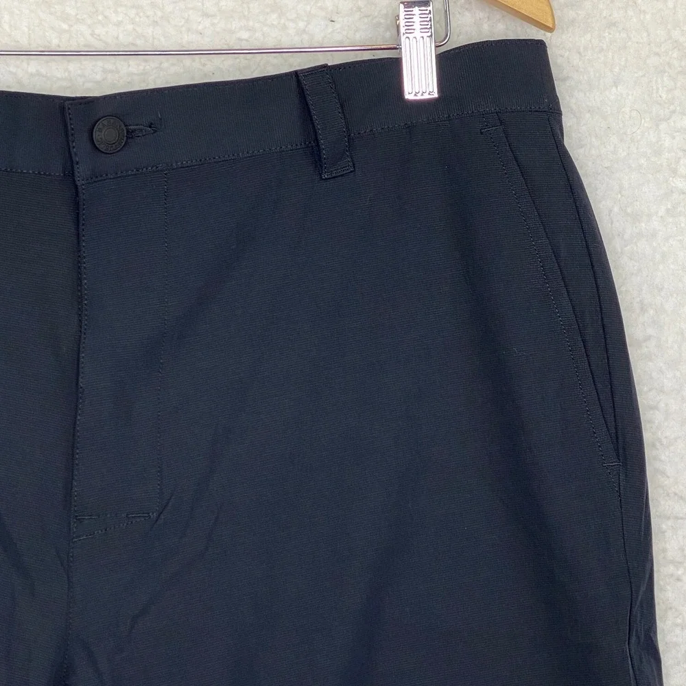Banana Republic Mens Comfort Flat Front Shorts Navy Blue Stretch Wicking Size 38